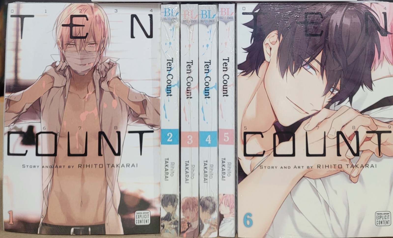 Ten Count Manga Vol 1-6 di Rhito Takarai Books By Sublime English BL Sigillato 