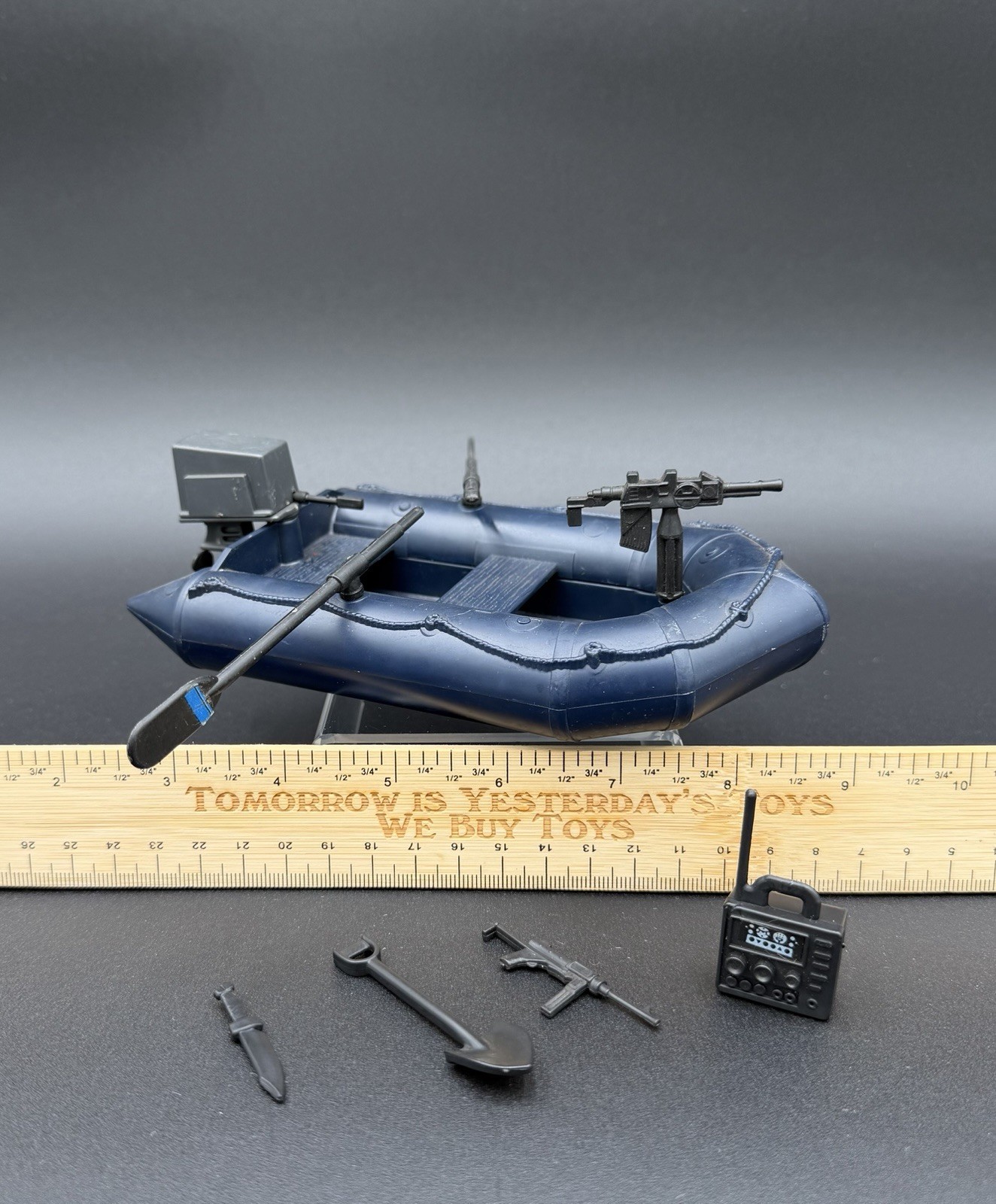 Zattera di atterraggio notturno Cobra 100% completa G.I. Joe 1985 Hasbro veicolo d'epoca