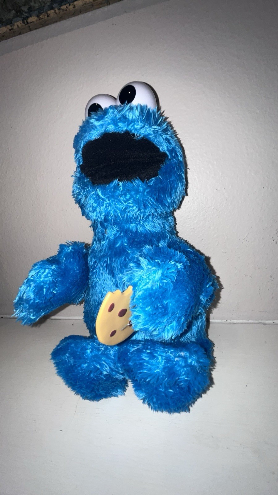 Cookie Monster Talks Shakes Sesame Street Blu 2017 Hasbro Usato