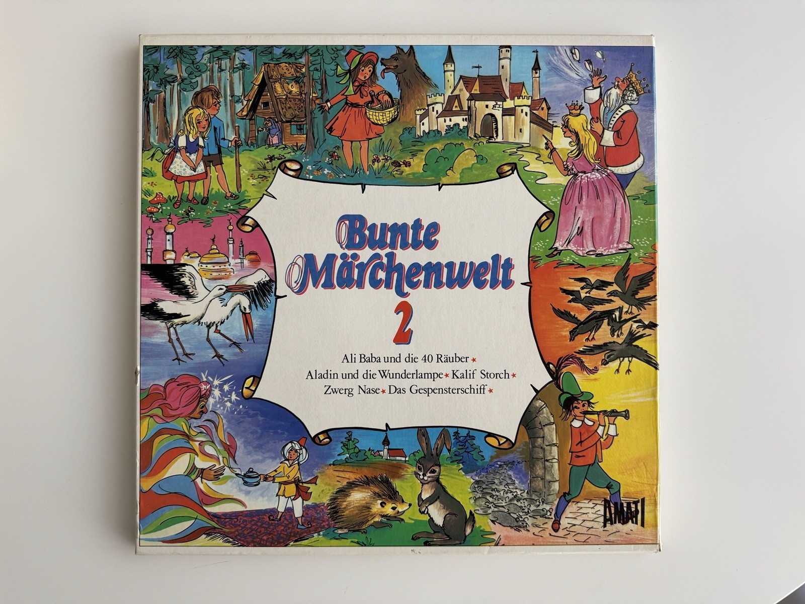 Bunte Märchenwelt 2 Amati 5 LP Box 1973 Hörspiel Vinyl Hauff Kalif Storch