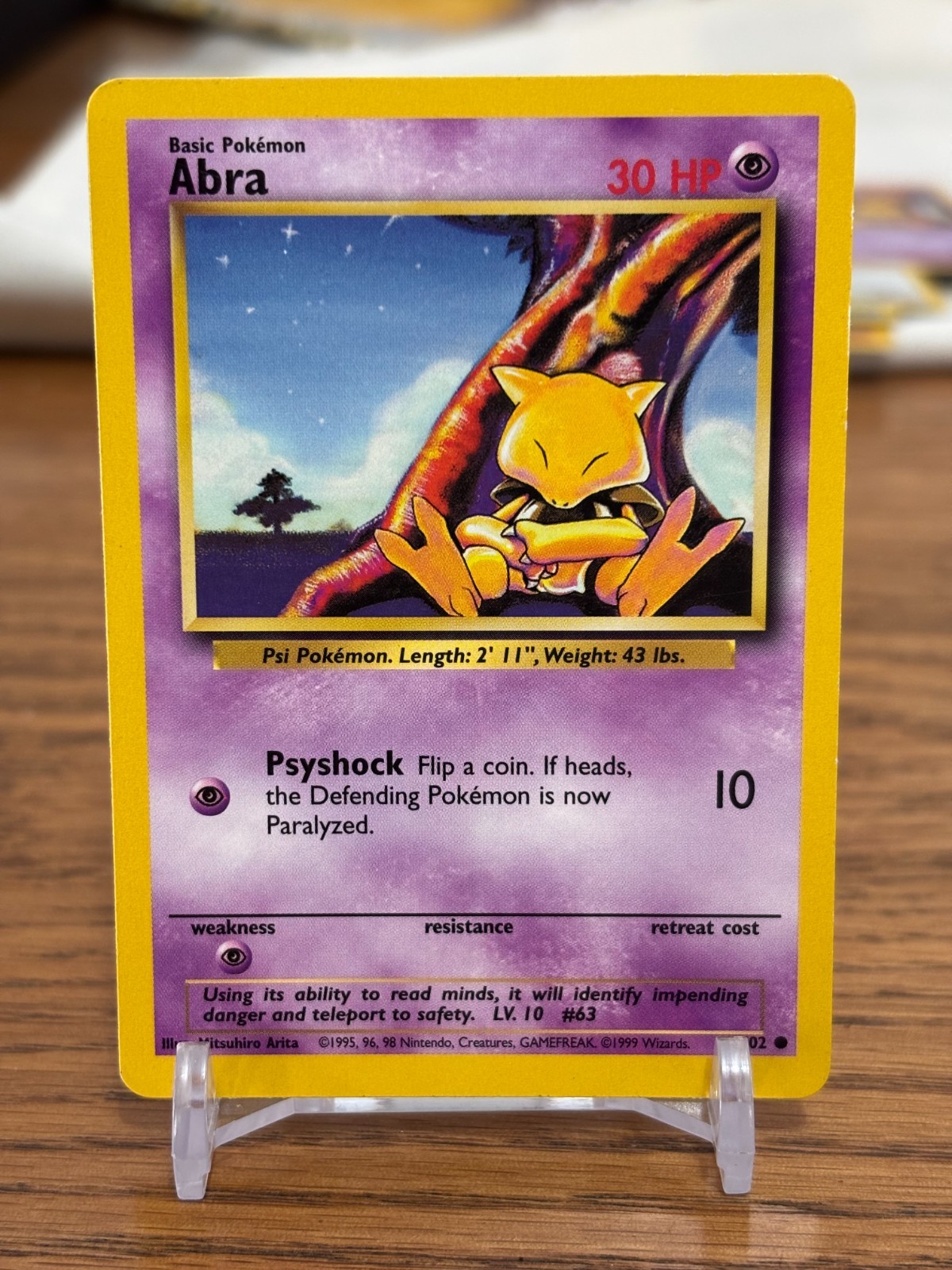 1999 Pokemon #43/102 Abra (Base Set) LP