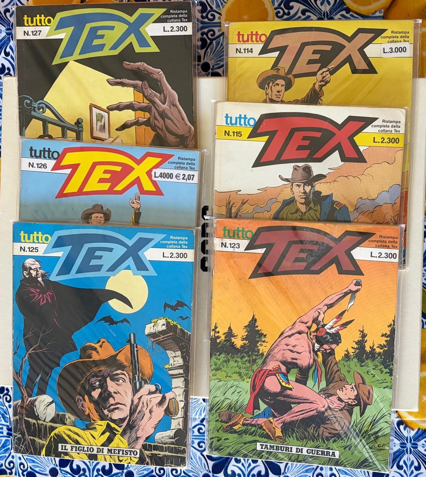 Tex tuttotex n.114-115-123-125-126-127 condizioni accettabili