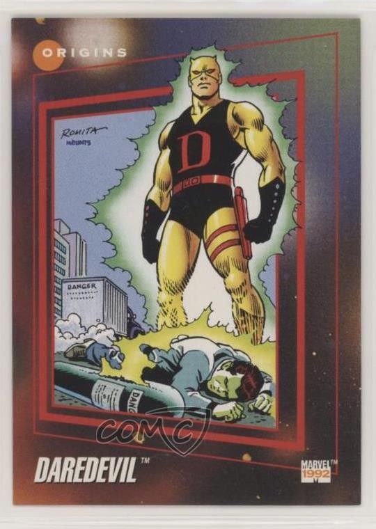 1992 Impel Marvel Universe Serie III Origins Daredevil #168 0nl0