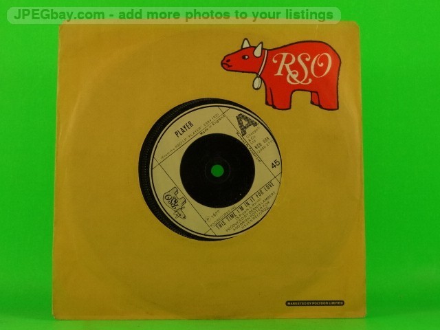 PLAYER THIS TIME I'M IN IT FOR LOVE (COMPANY SLEEVE) (137) 7" RSO