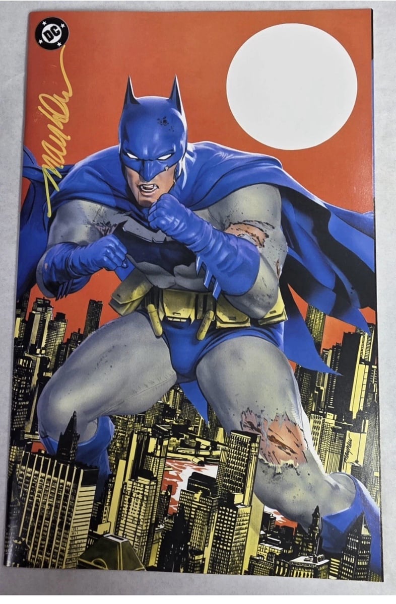 BATMAN #1 Mike Mayhew Studio Variant Cover B Virgin firmata con certificato di autenticità quasi nuovo