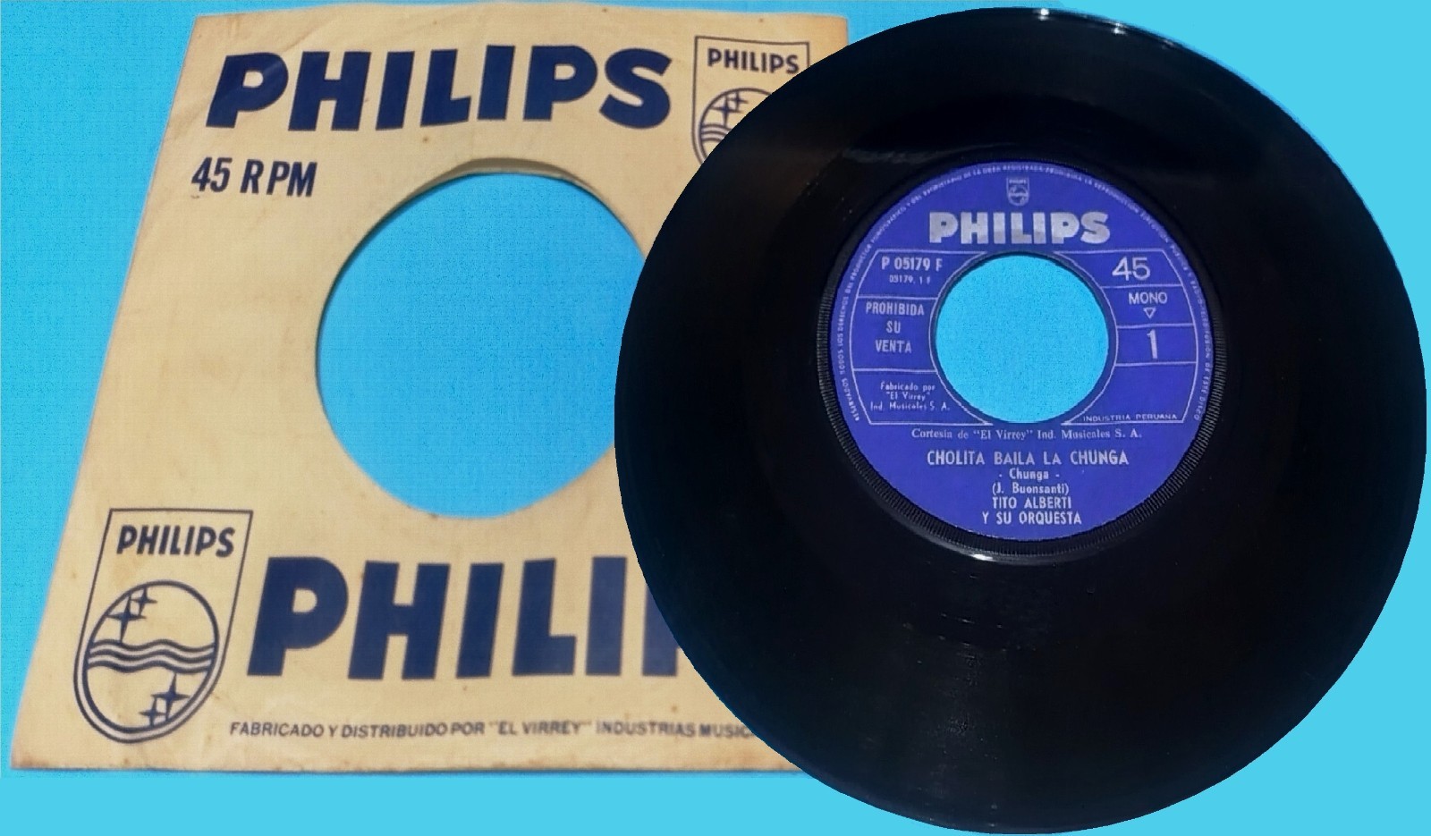 TITO ALBERTI Y SU ORQUESTA "Cholita baila la chunga" (MADE IN PERU) RECORD: EX