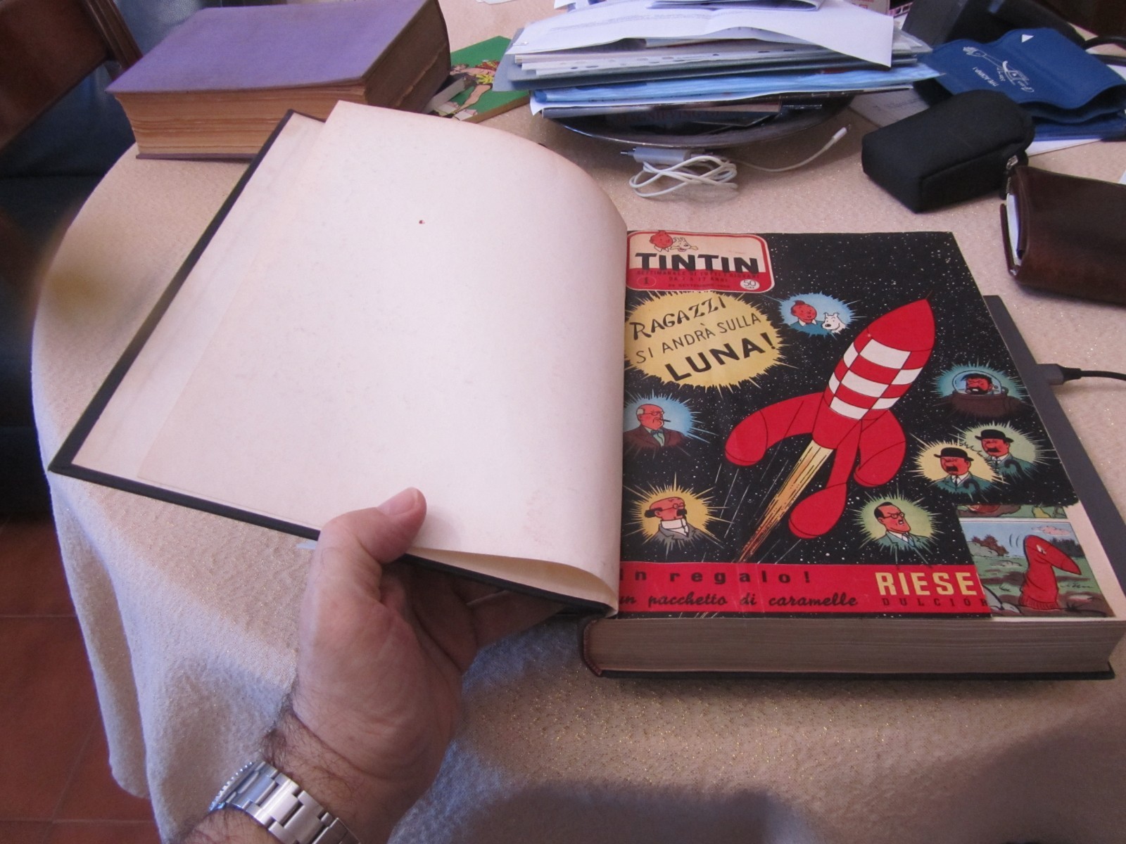 COLLEZIONE COMPLETA DI TIN TIN ED. VALLARDI ANNO 1955/56 - IN VOLUME RILEGATO