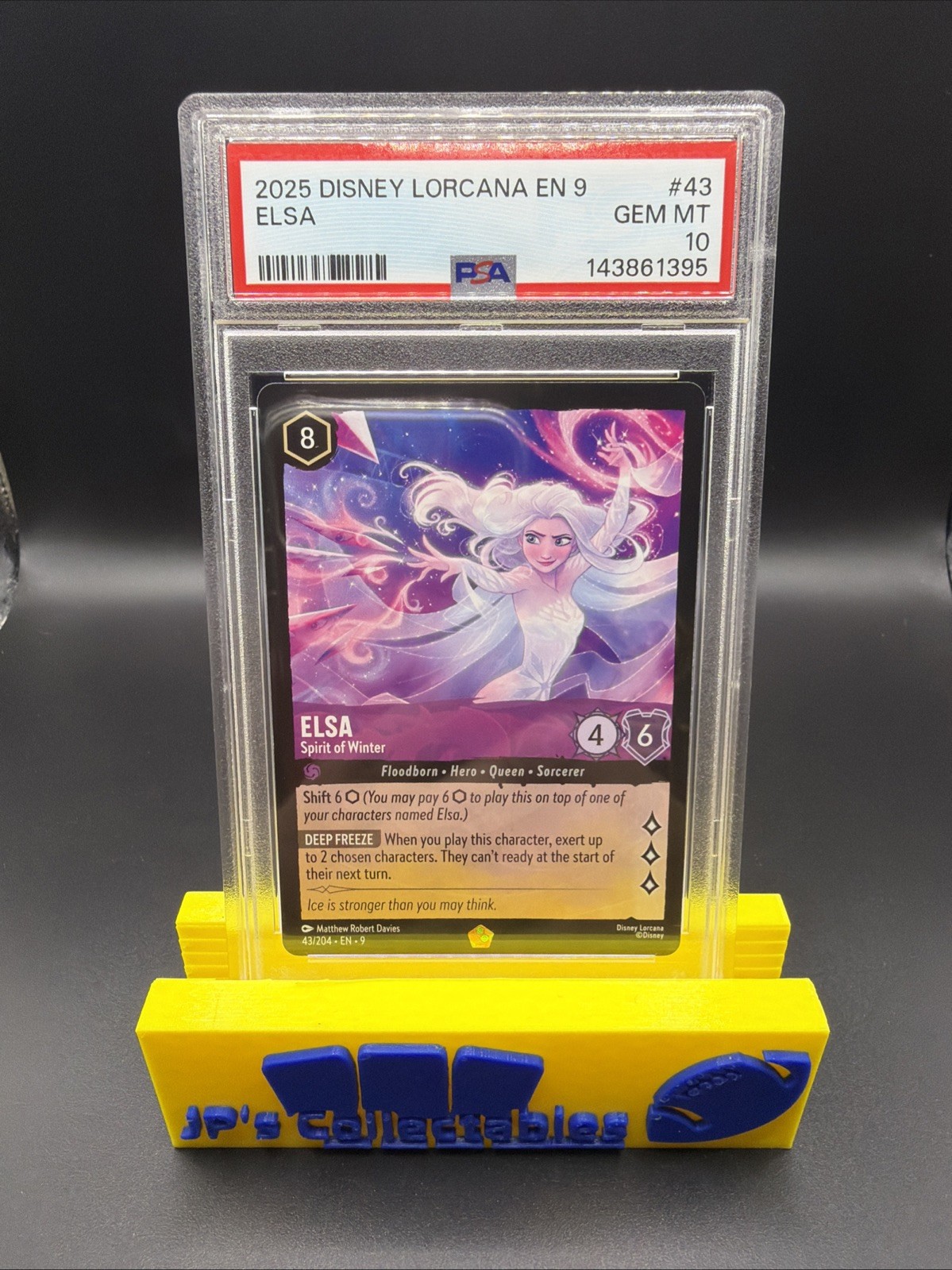 2025 Disney Lorcana EN 9-Fabled Elsa Spirit of Winter #43 PSA 10