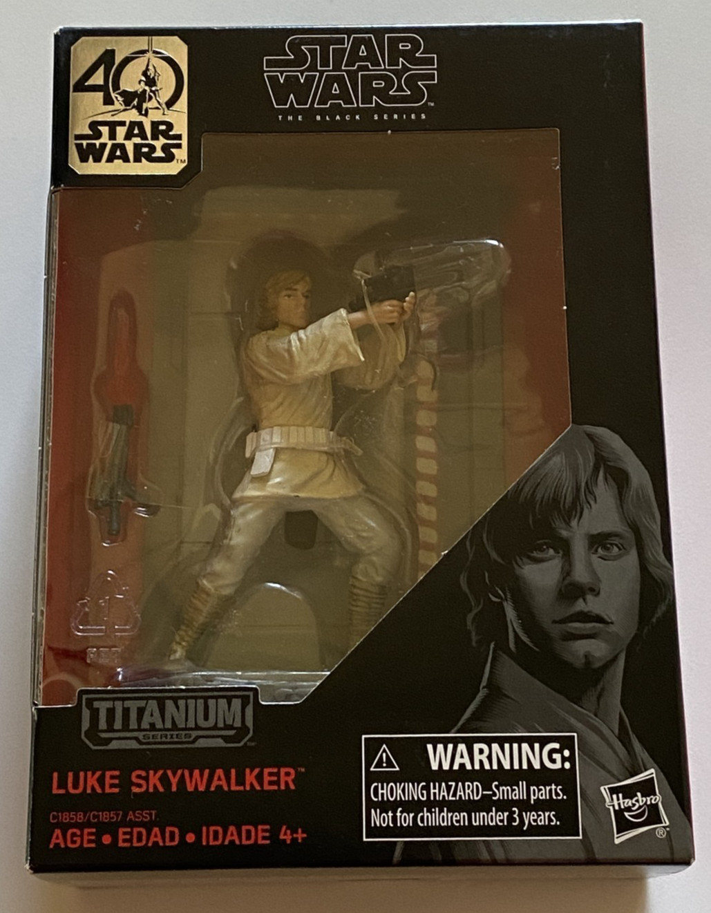 Star Wars Luke Skywalker Titanium Black Series 40th Anniversary #03 NIB Sealed