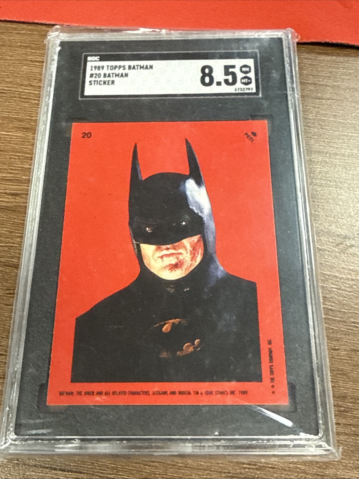 Adesivo Batman 1989 Topps 20 serie uno (sgc 8,5 autenticato)