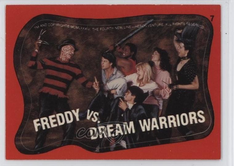 1988 Topps Fright Flicks Stickers Freddy vs Dream Warriors #7 7ut