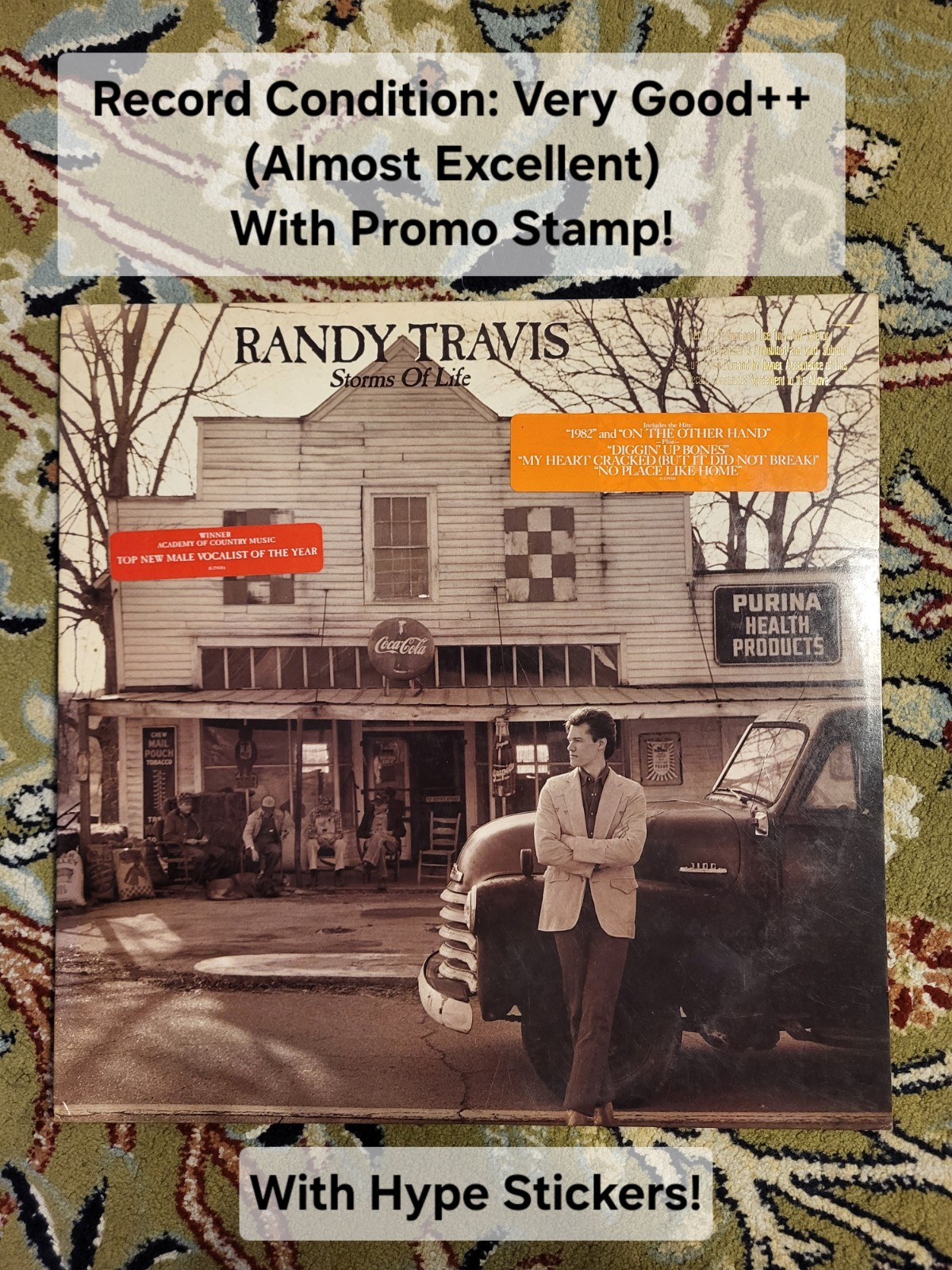 PROMO Randy Travis Storms of Life Vinyl LP Warner Bros 25435 1986 Country VG++