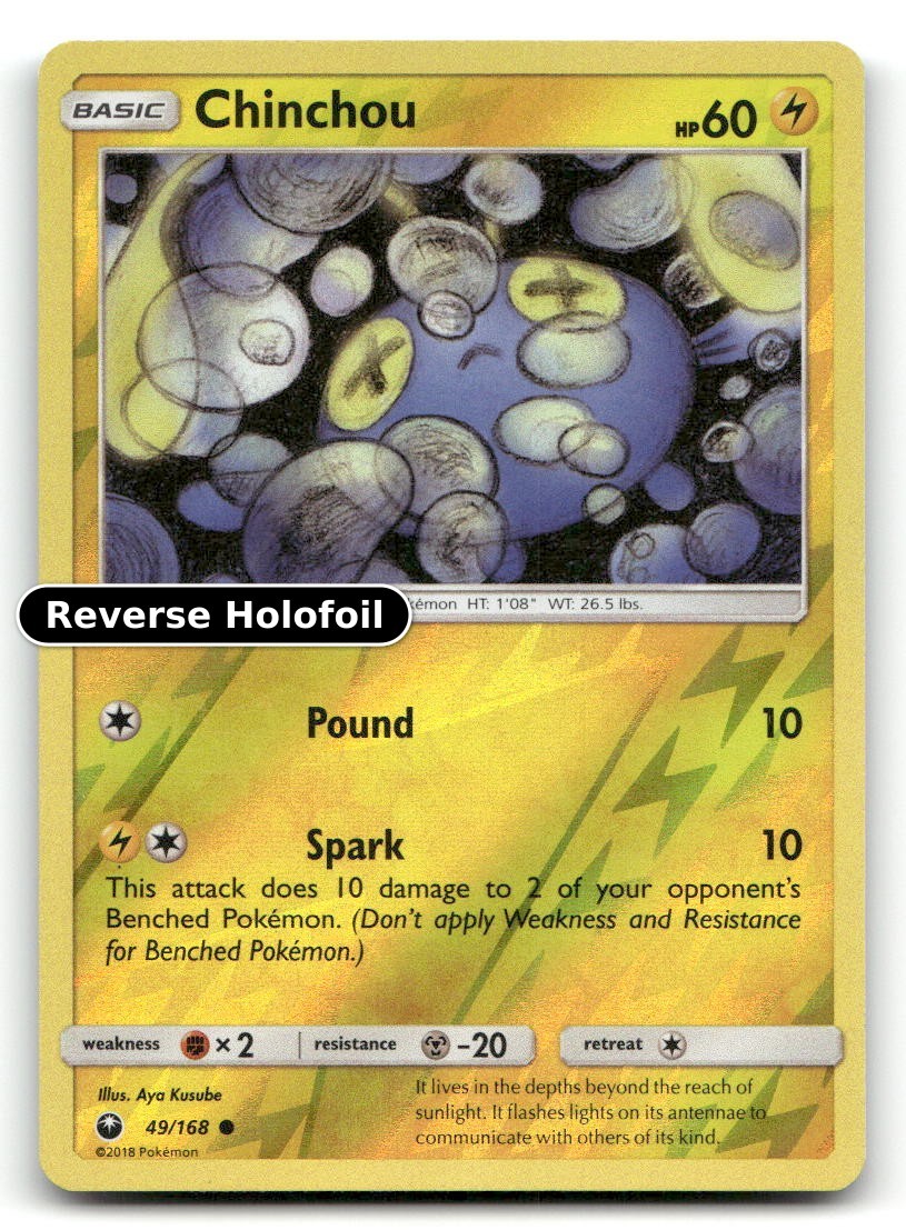 Chinchou Reverse Holofoil SM - Tempesta Celeste 49/168 LP Pokemon
