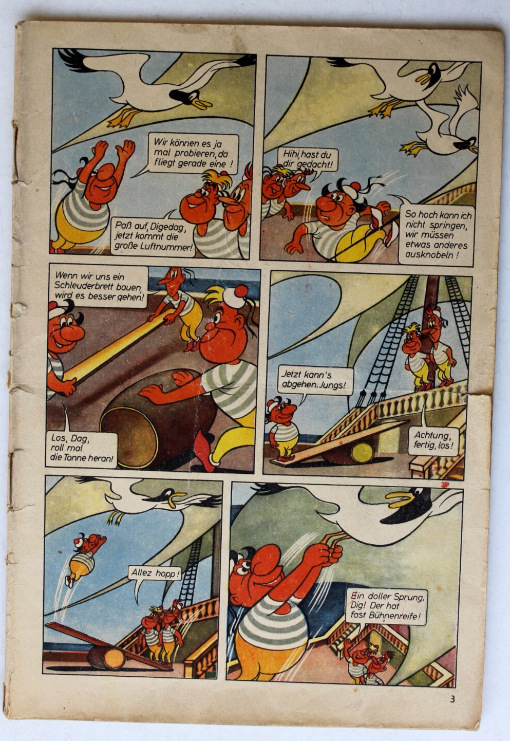 Hannes Hegen Mosaico No. 4 " Im Battaglia Contro Pirati " September 1956 Senza