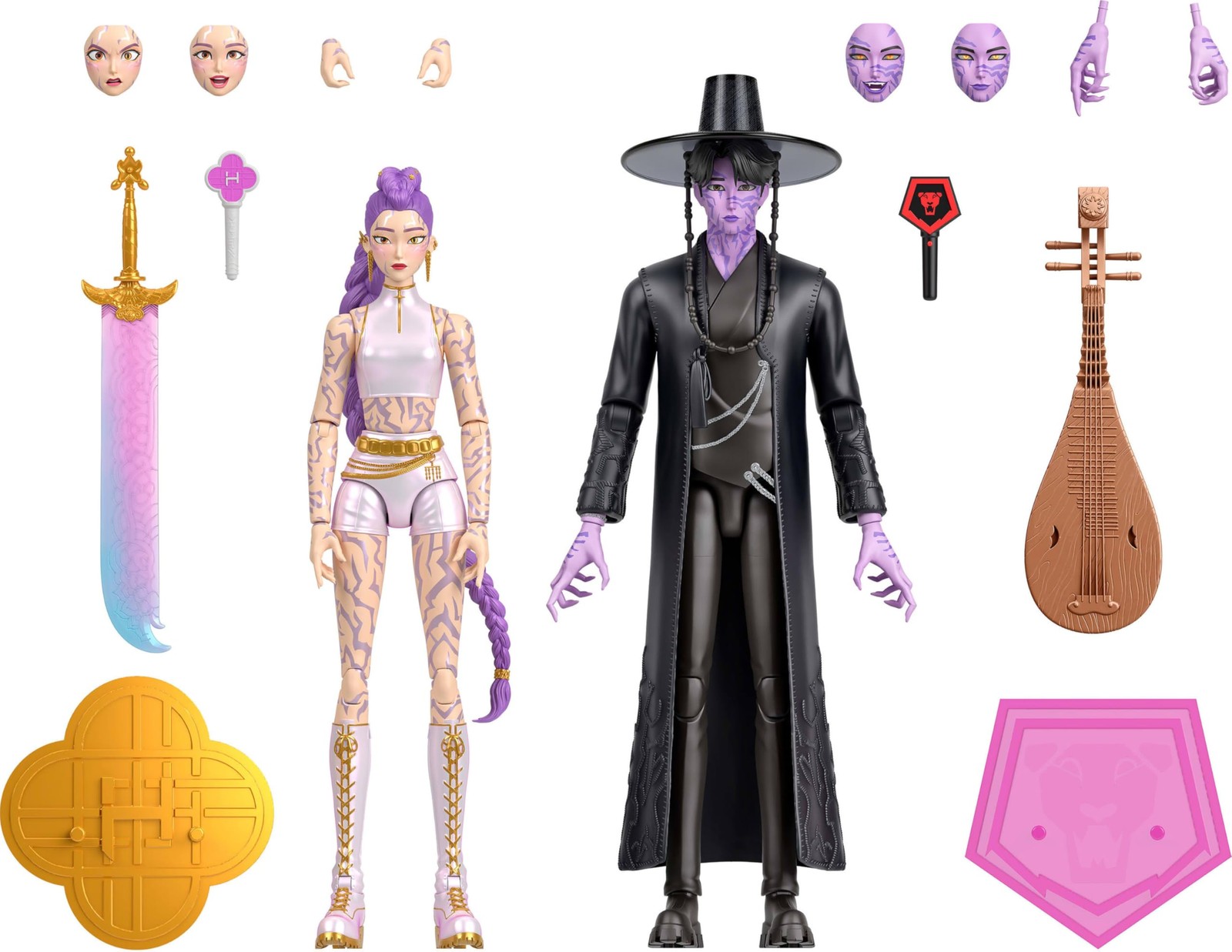 Mattel Kpop Demon Hunters 6,2 pollici (Rumi), 6,7 (Jinu), multicolore