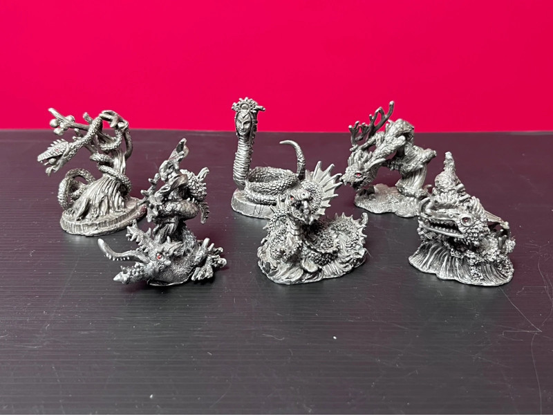 Lot figurines serpent en métal