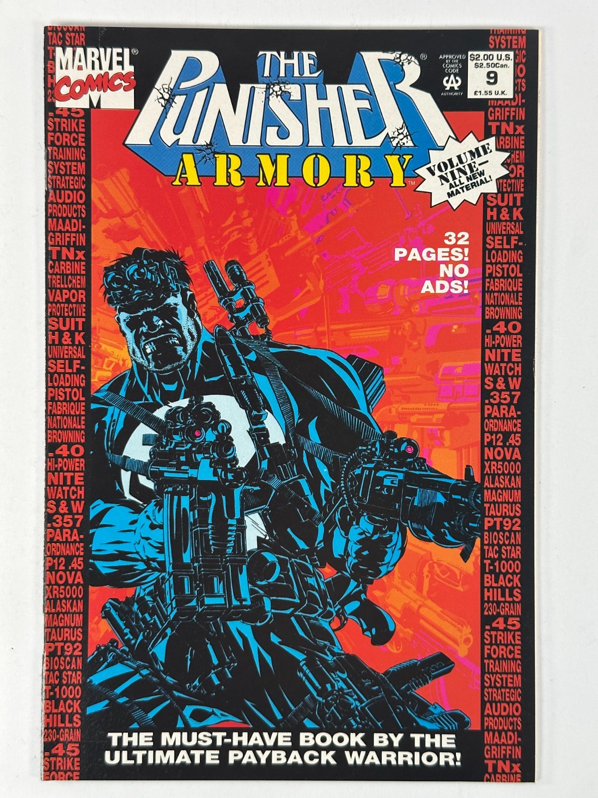 Punisher Armory #9 Marvel Comics Guida alle armi 1991 senza pubblicità fumetto