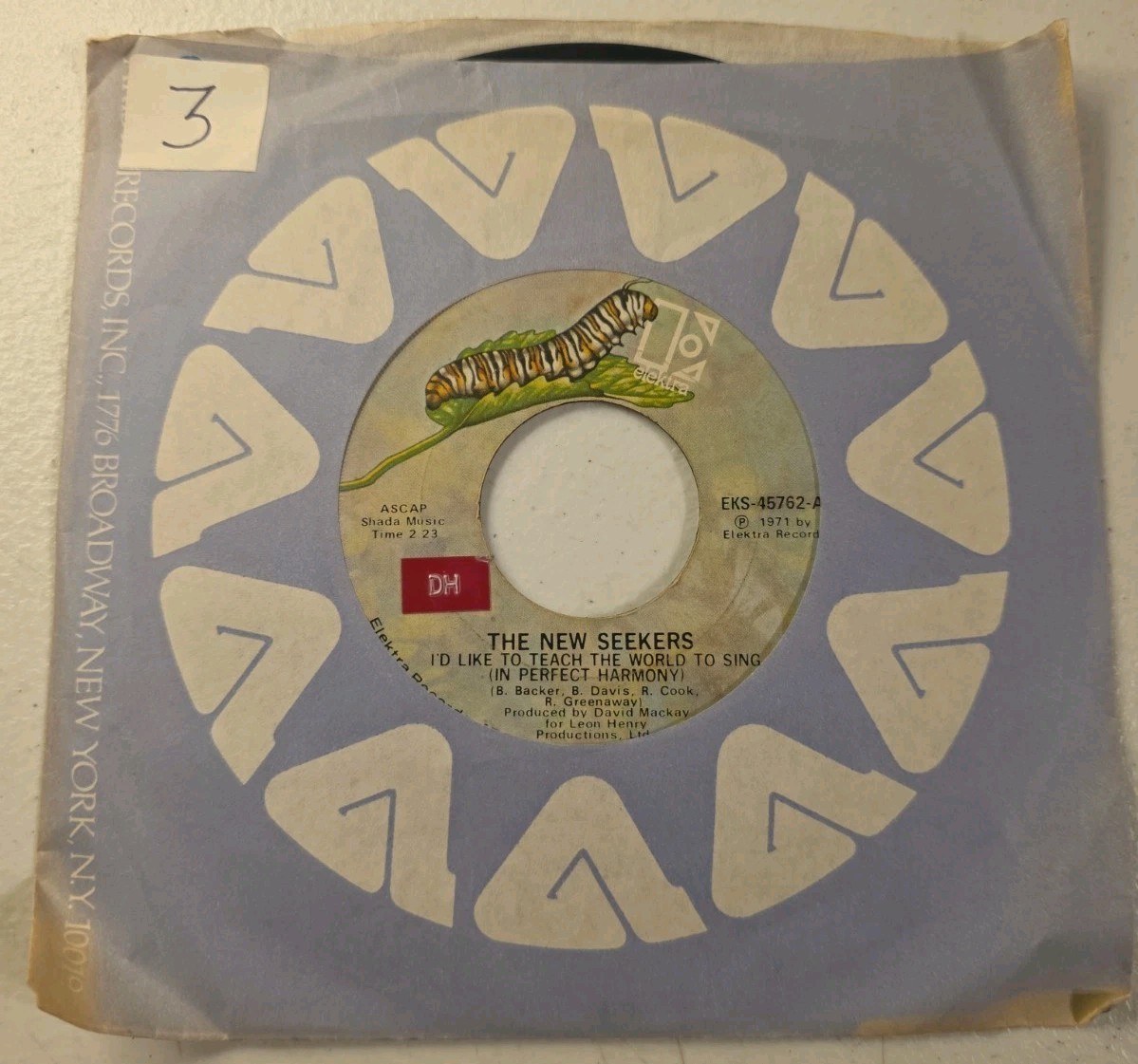 New Seekers I'd Like To Teach The World To Sing/Boom Town 45 RPM