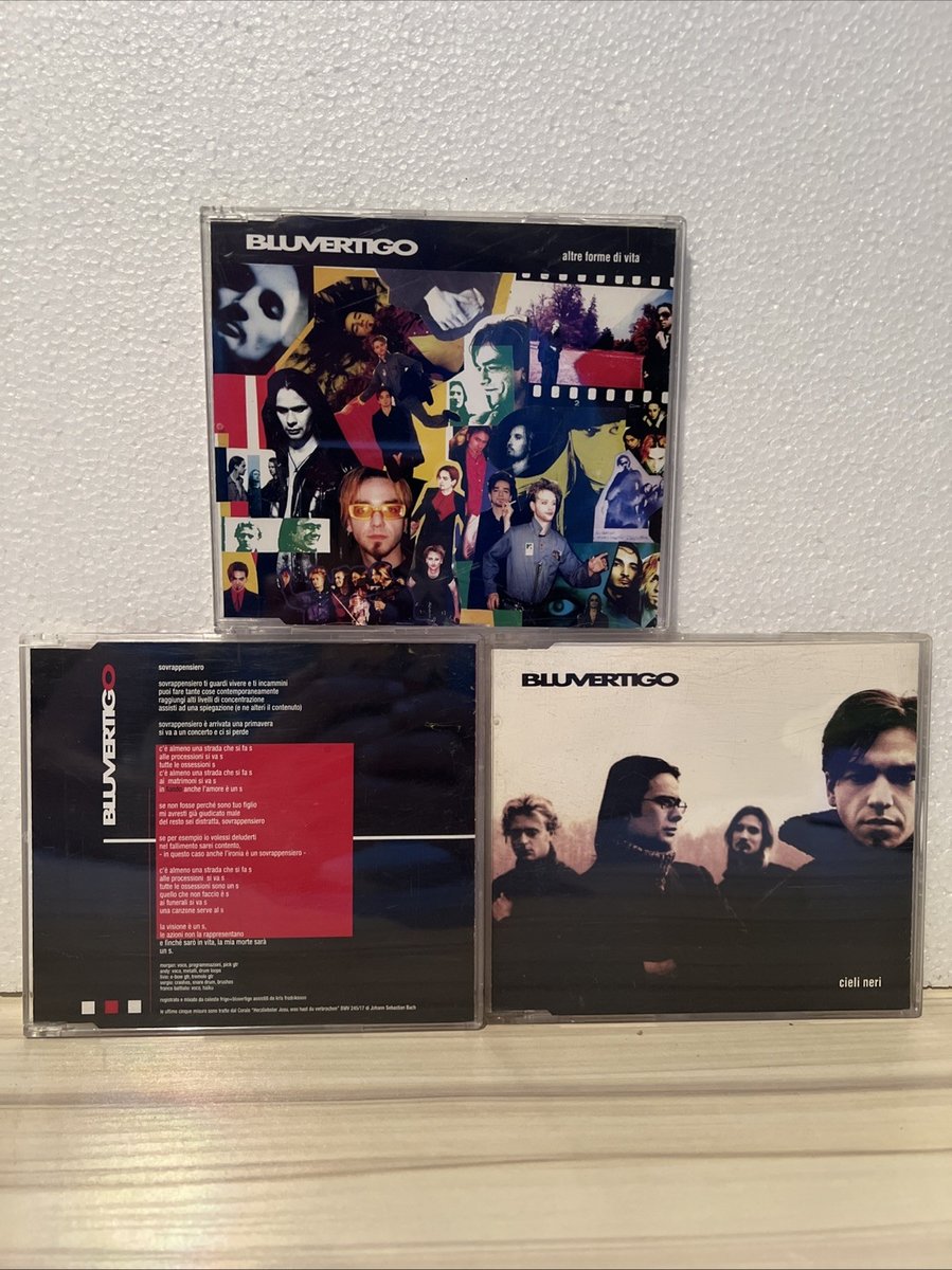 Set 3 cd singoli Morgan Bluvertigo cieli neri/altre forme di vita sovrappensiero