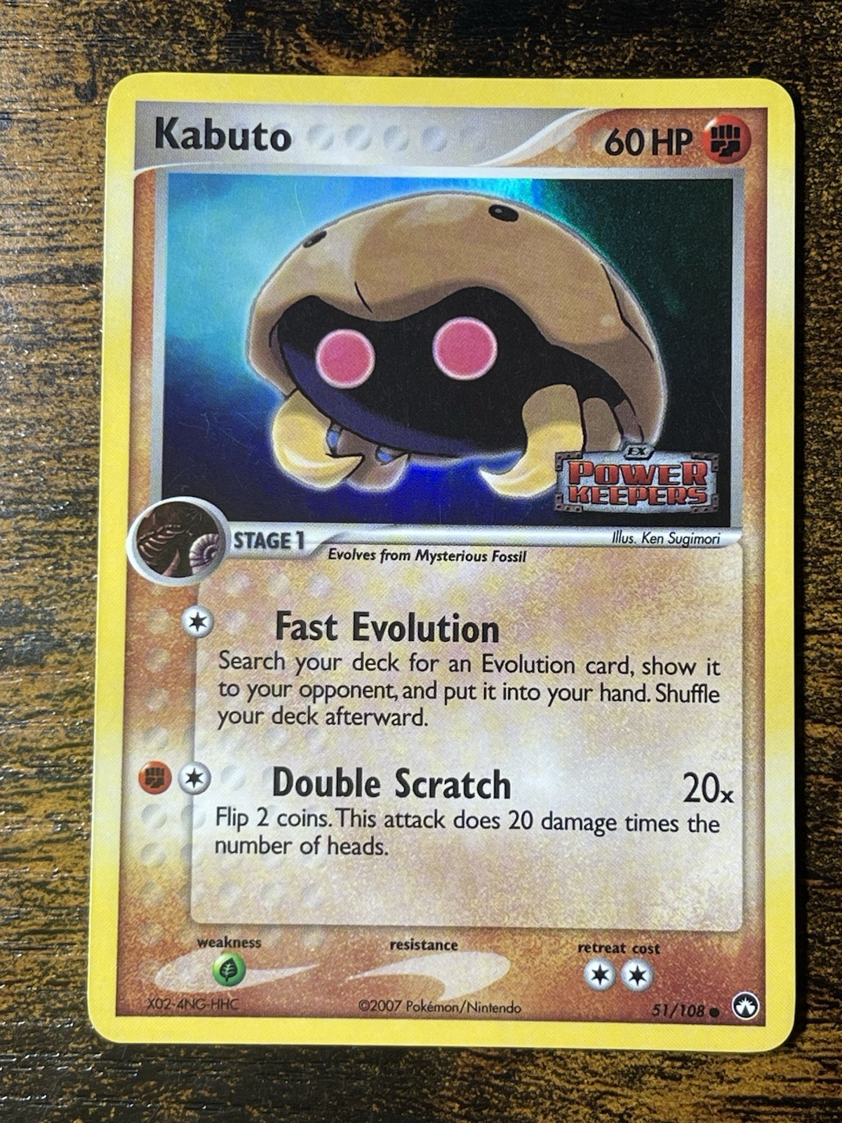 Pokemon TCG Kabuto 51/108 EX Power Keepers Reverse Holo