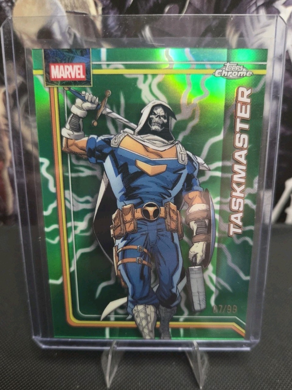 2026 Topps Chrome Marvel - Taskmaster Green Storm's Lightning Refractor /99