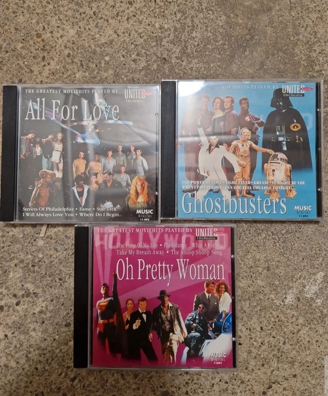 3 CDs United Sound Orchestra Greatest Moviehits Ghostbusters,Pretty Woman..