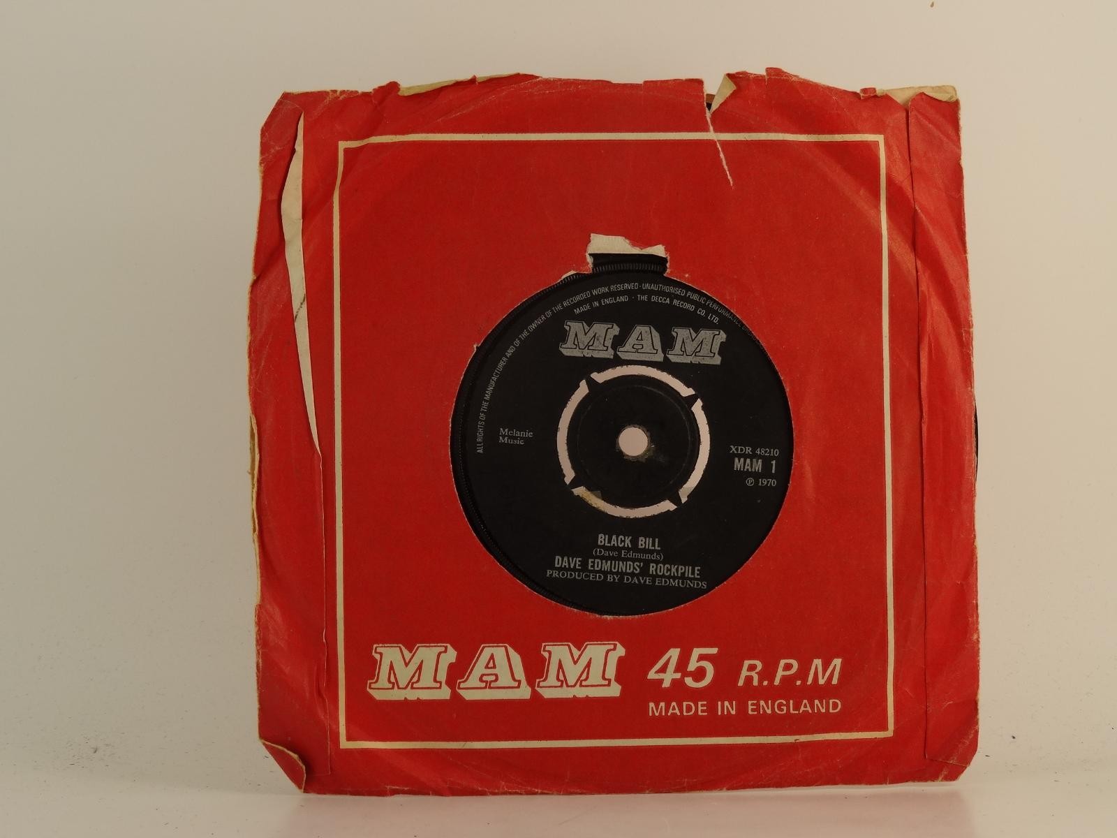 DAVE EDMUNDS ROCKPILE BLACK BILL (86) 2 Track 7" Single including Company Sleeve