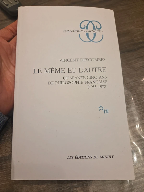 Vincent des combes, le même et l'autre collection critique
