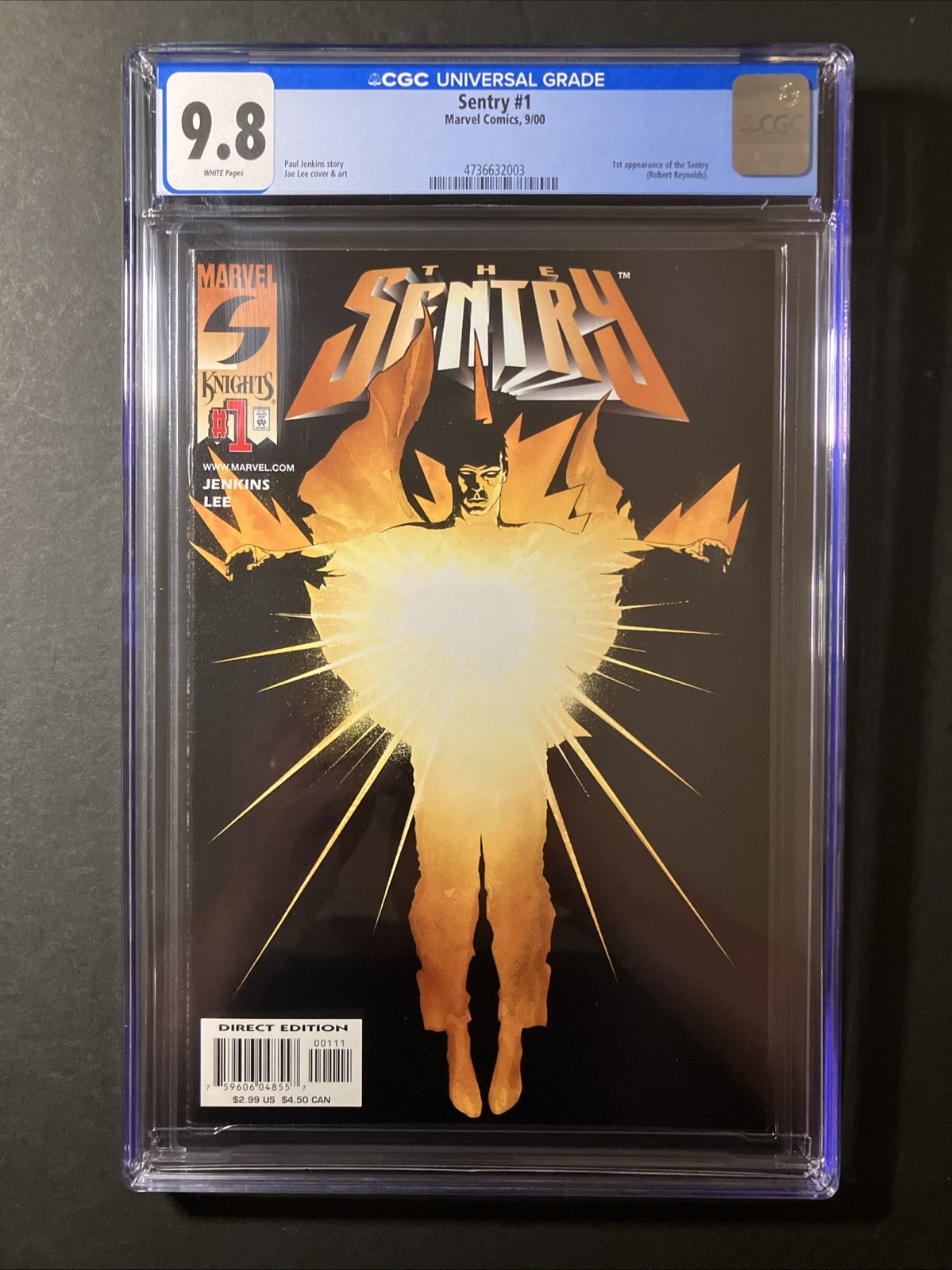 Sentry #1 2000 CGC 9.8 prima apparizione di Sentry Robert Reynolds Thunderbolts