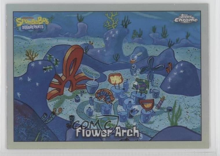 2025 Topps Chrome Spongebob 25th Refractor Flower Arch #58 0nr3
