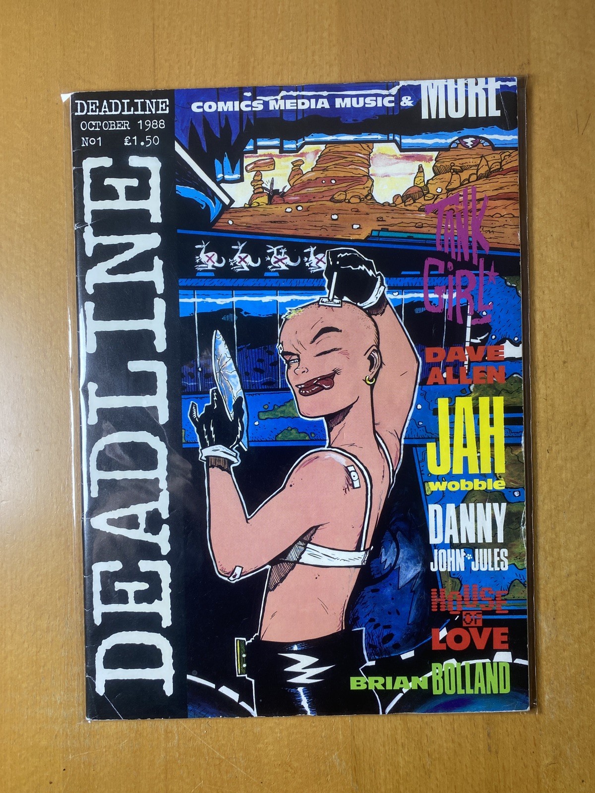 Deadline #1 Oct 1988 Jamie Hewlett 1st Appearance Of Tank Girl