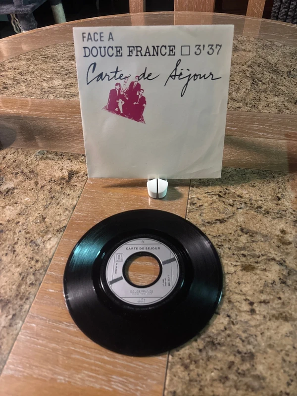 Carte de séjour vinyle 45 tours