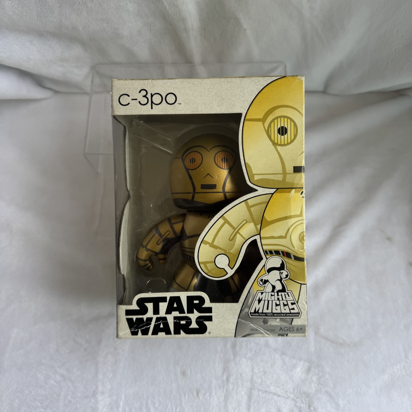 STAR WARS - C-3po MIGHTY MUGGS Vinyl Figurine, Gold Black Hasbro 2007 RARE