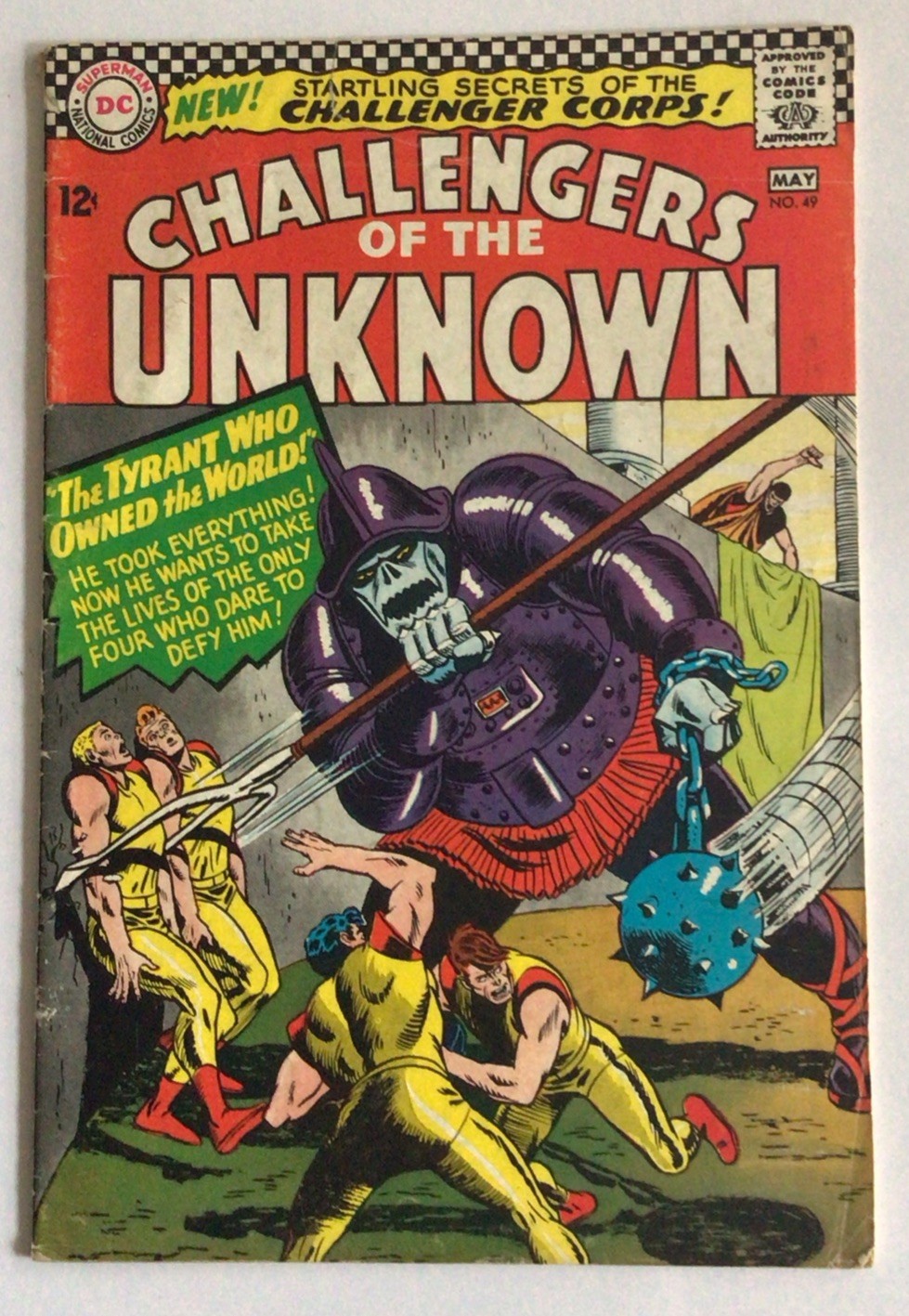 Challengers of the Unknown #49.  1966,  Silver Age.  DC Comics. 