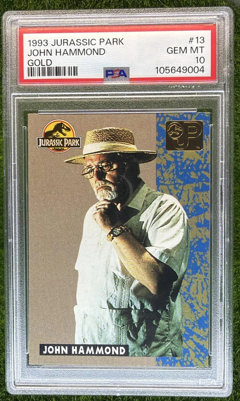 1993 Topps Jurassic Park John Hammond PSA 10 oro #13