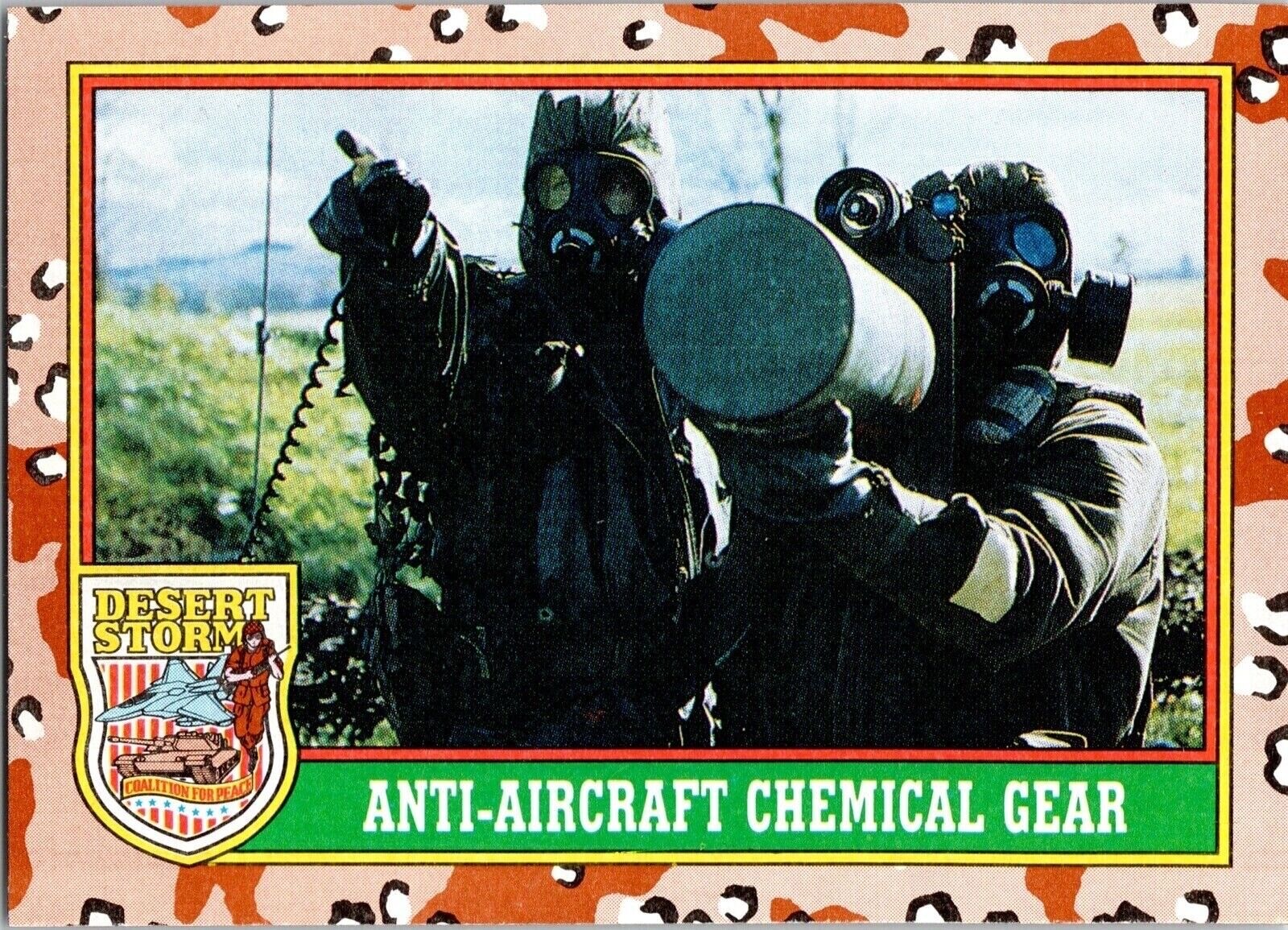 1991 Desert Storm 71 Anti-Aircraft Chemical Gear Topps Trading Card CC TC