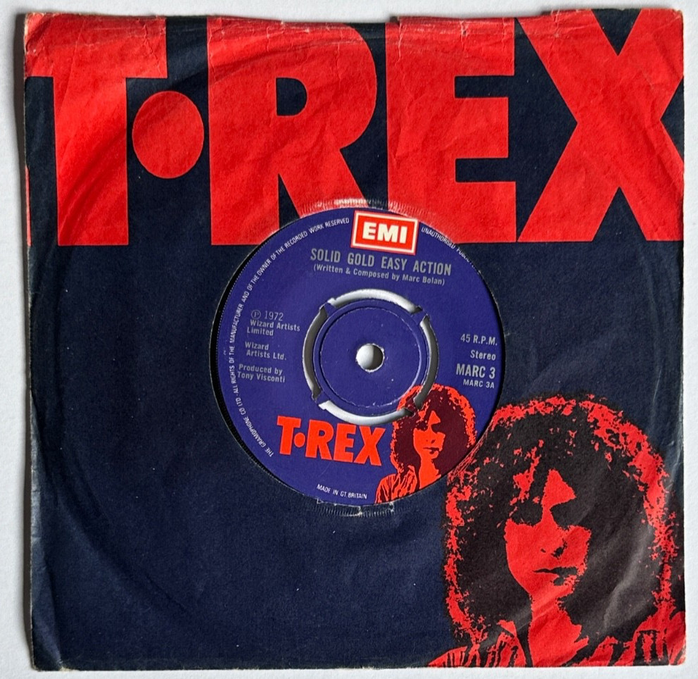 T.REX - Solid Gold Easy Action. Vinyl 7" Single. 1972. MARC3. VG+