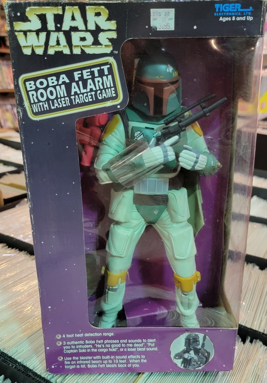 Star Wars Boba Fett Room Alarm (1998) Tiger Laser Target Game w/ Interactive