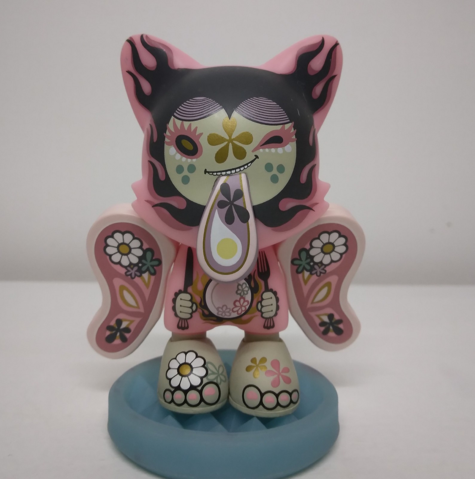 Superplastic 3" Vinyl Janky Series 3 Junko Mizuno Meat Fairy pink with flaws.