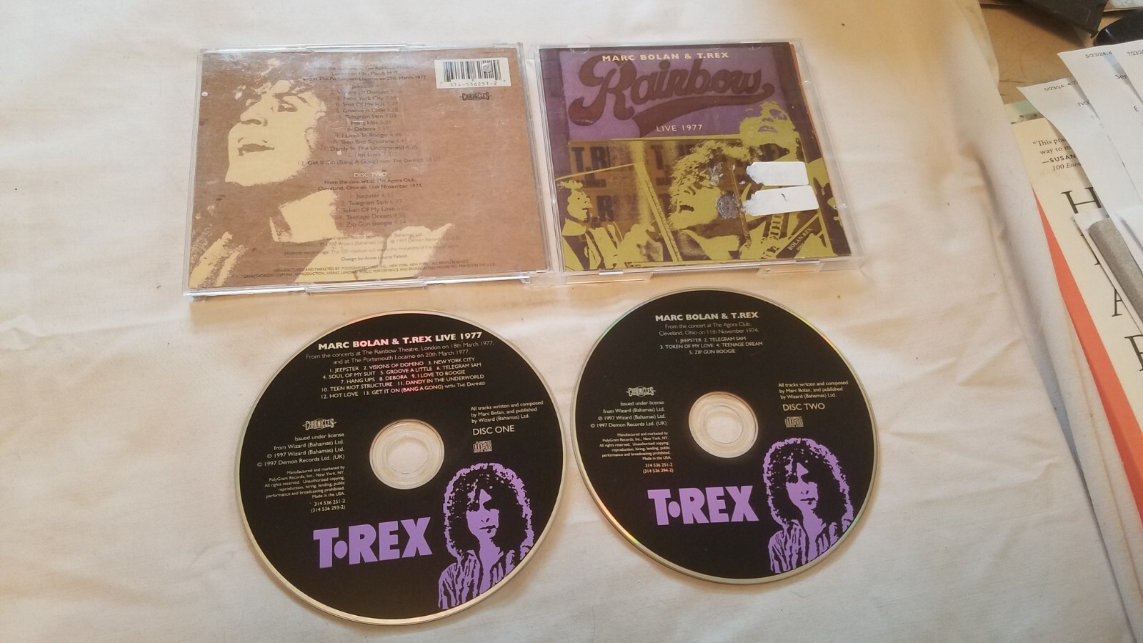 Marc Bolan & T-Rex Remasters Live 1977 2X CD