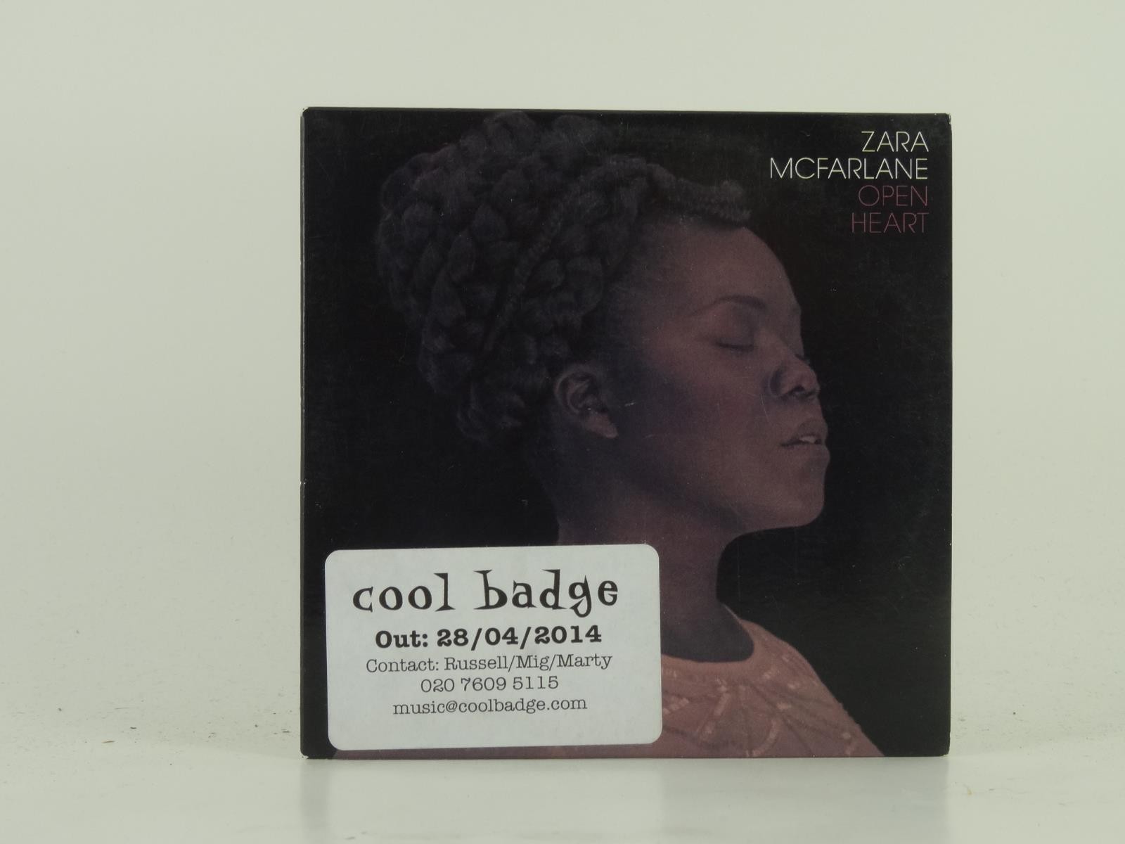 ZARA MCFARLANE OPEN HEART (D23) 4 Track Promo CD Single plus Card Sleeve BROWNSW