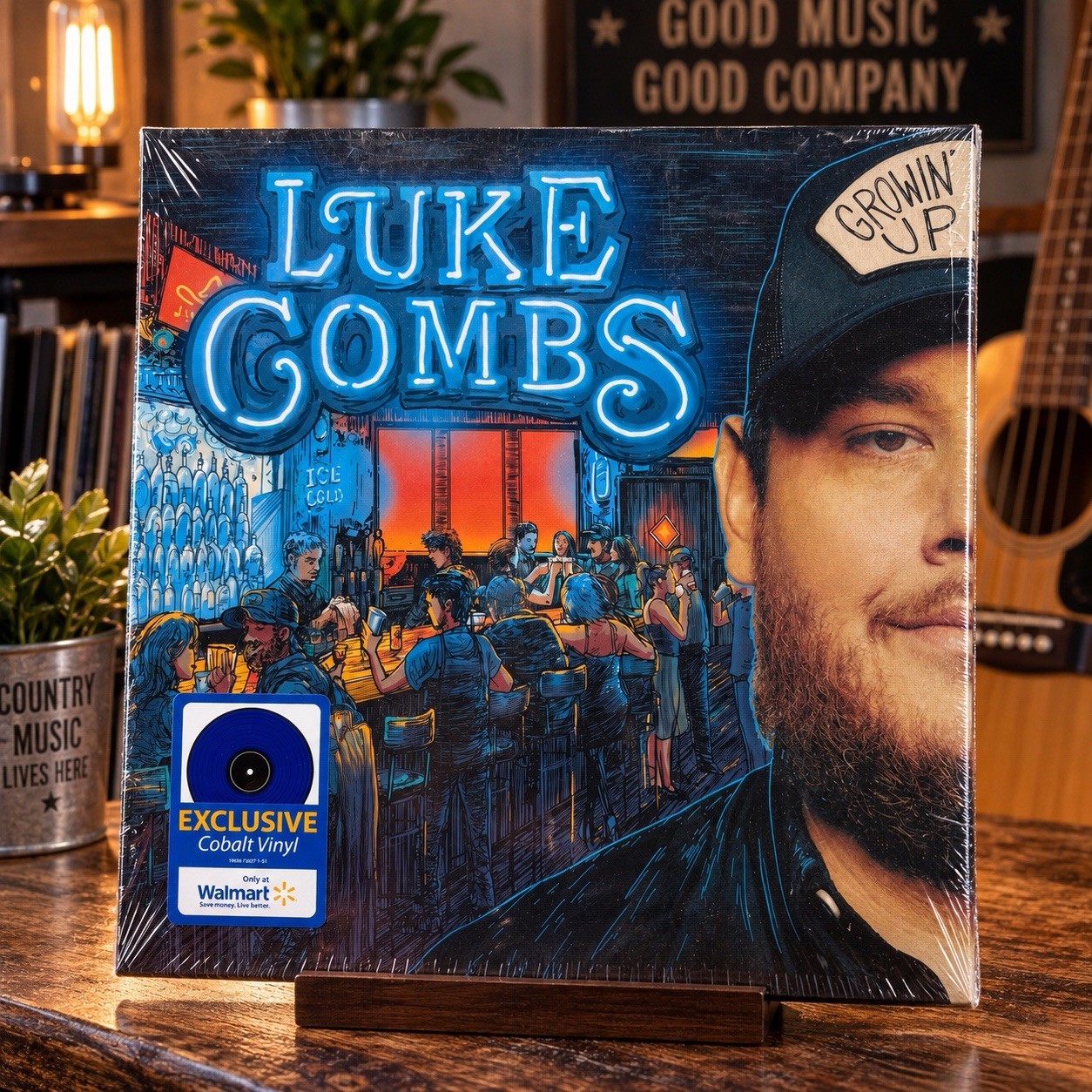 Luke Combs Growin’ Up Cobalt Blue Vinyl LP Walmart Exclusive SEALED New