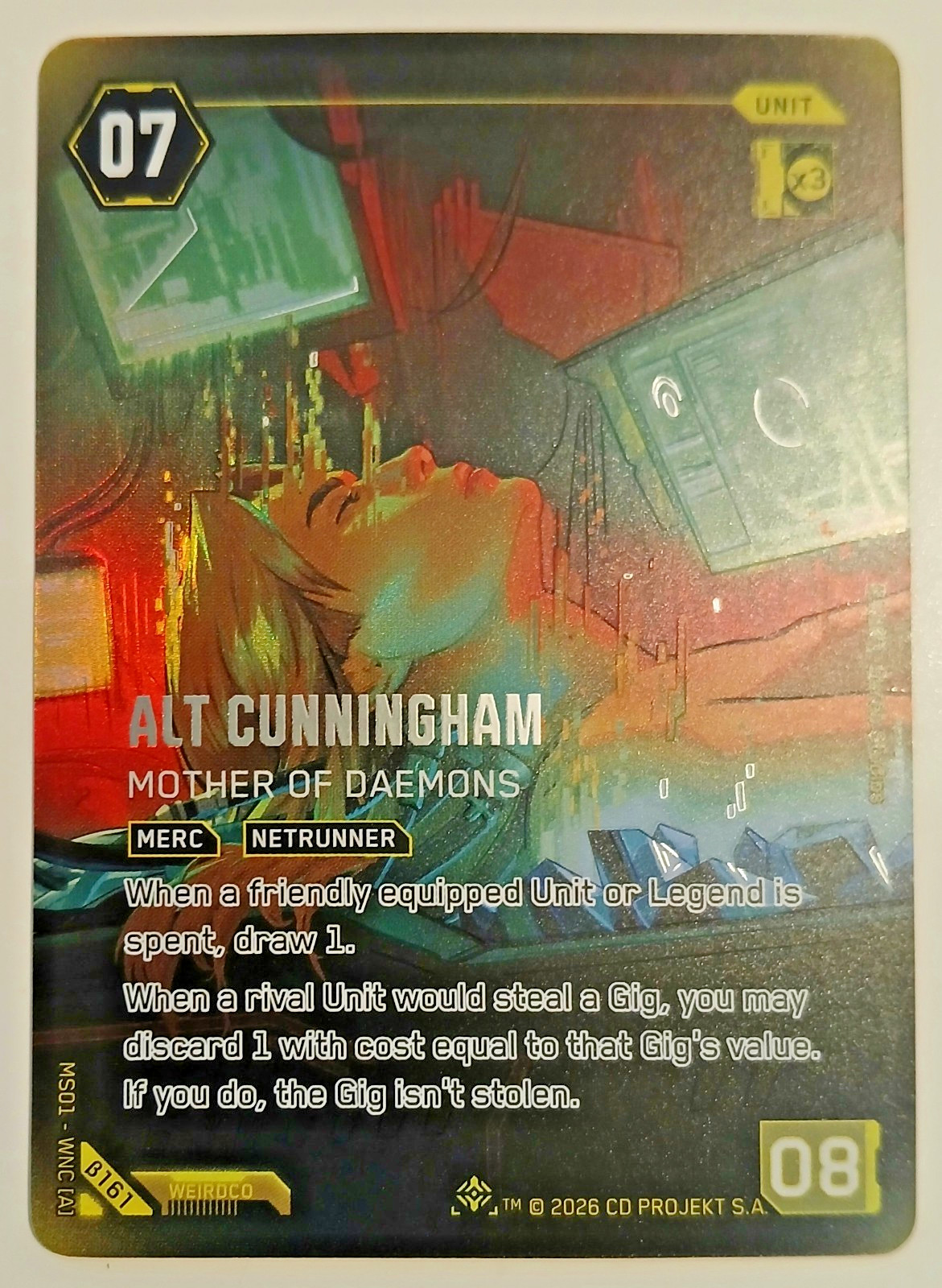 Alt Cunningham B161 Iconic Rare promo Cyberpunk Welcome to Night City Beta