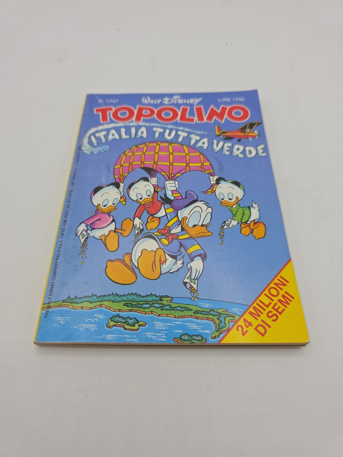 FUMETTO WALT DISNEY TOPOLINO NUMERO 1747 EDITORE ARNOLDO MONDADORI  ANNO 1989