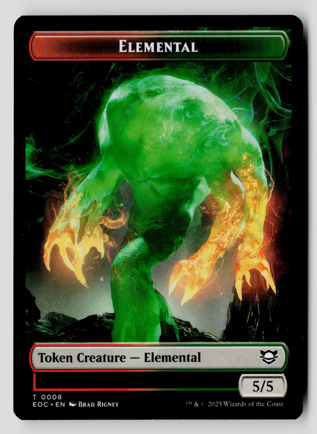 Insetto // Elementale (0008) Gettone a doppia faccia 4 // 8 T Omnath MTG EOC NM
