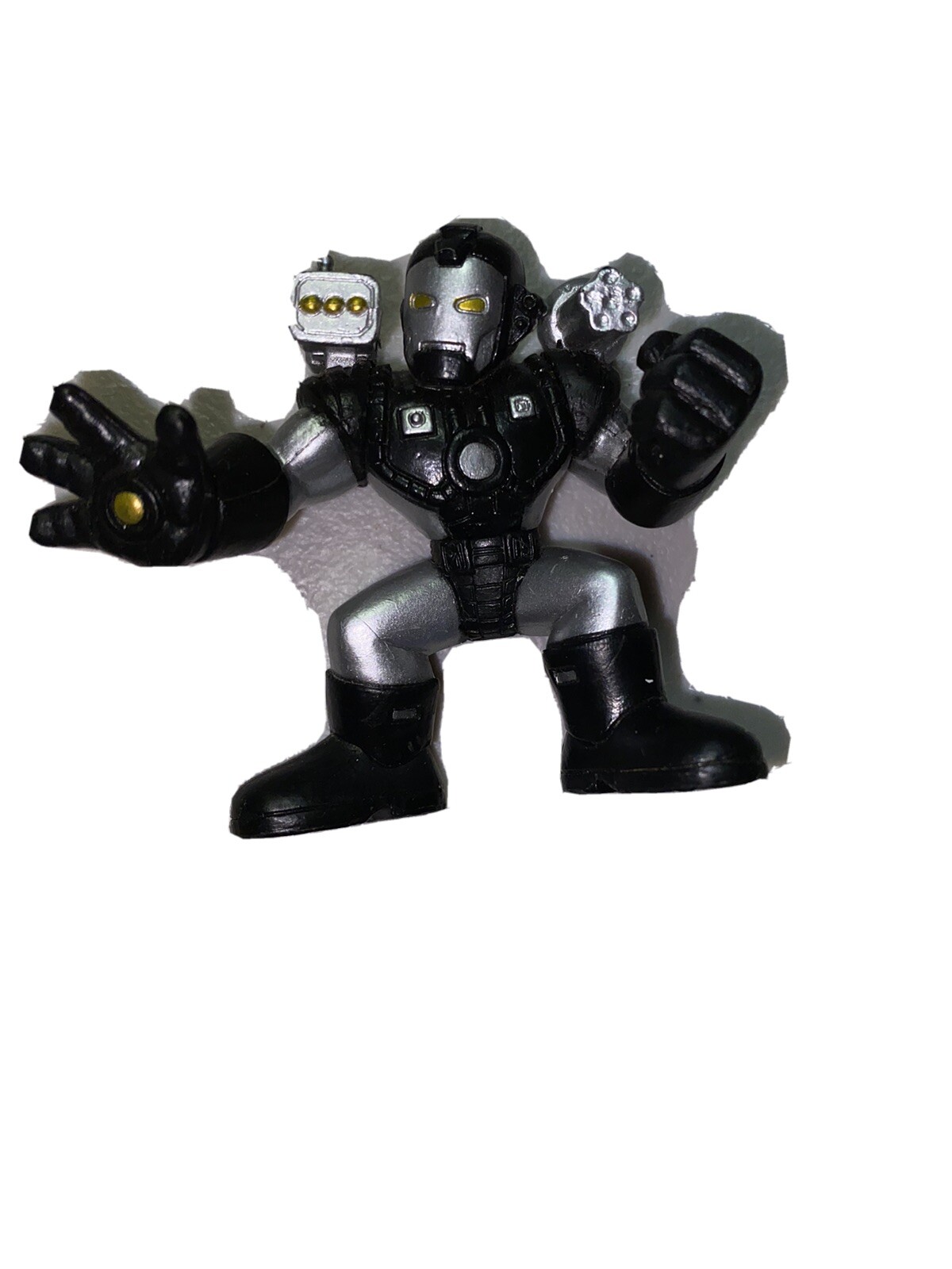 Marvel Super Hero Squad WAR MACHINE Charcoal / Silver Yellow Eyes & Repulsors!