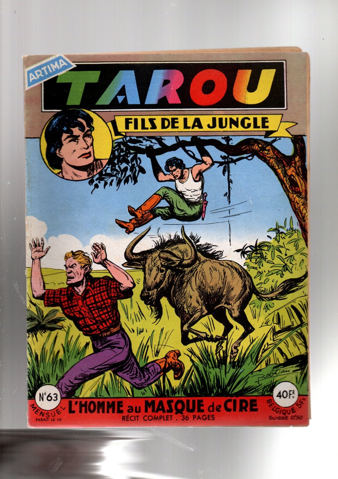 TAROU n°63. Récit complet. ARTIMA 1959. Dessins BOB DAN