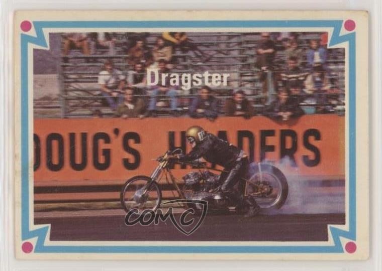 1972 Donruss Choppers and Hot Bikes Dragster #62 0s4