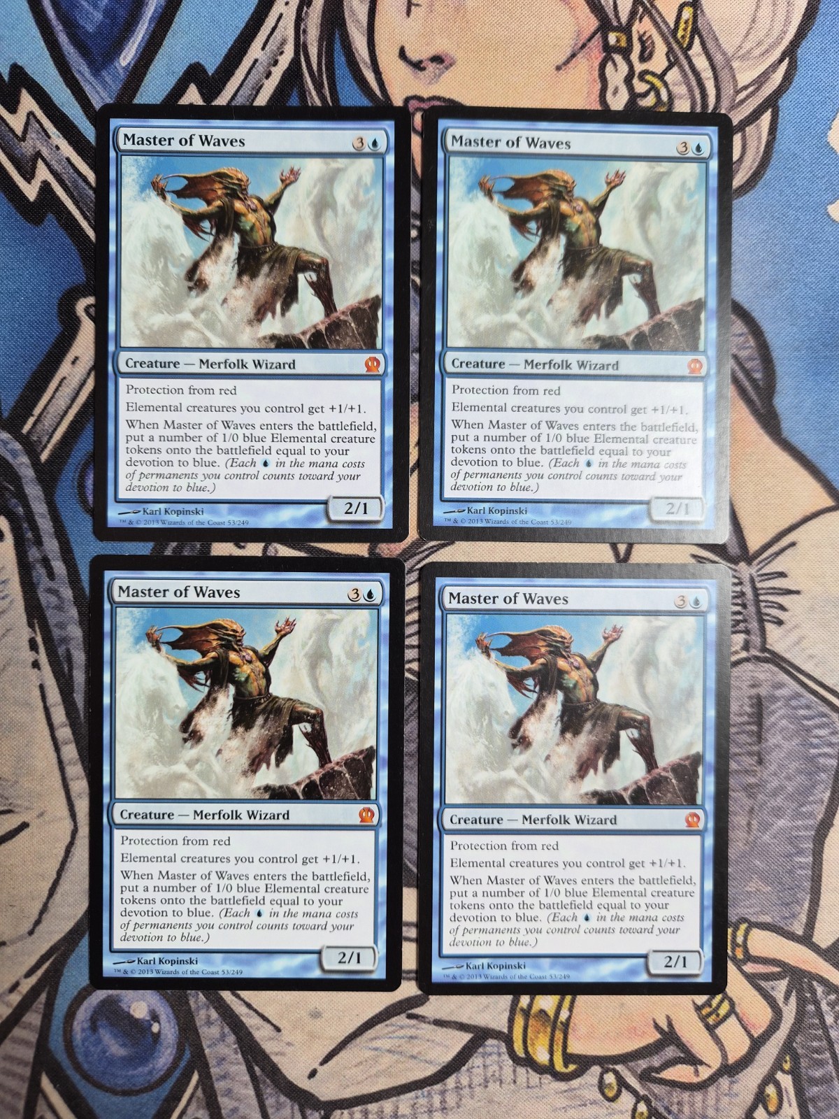4x Master of Waves - LP Theros MTG Magic