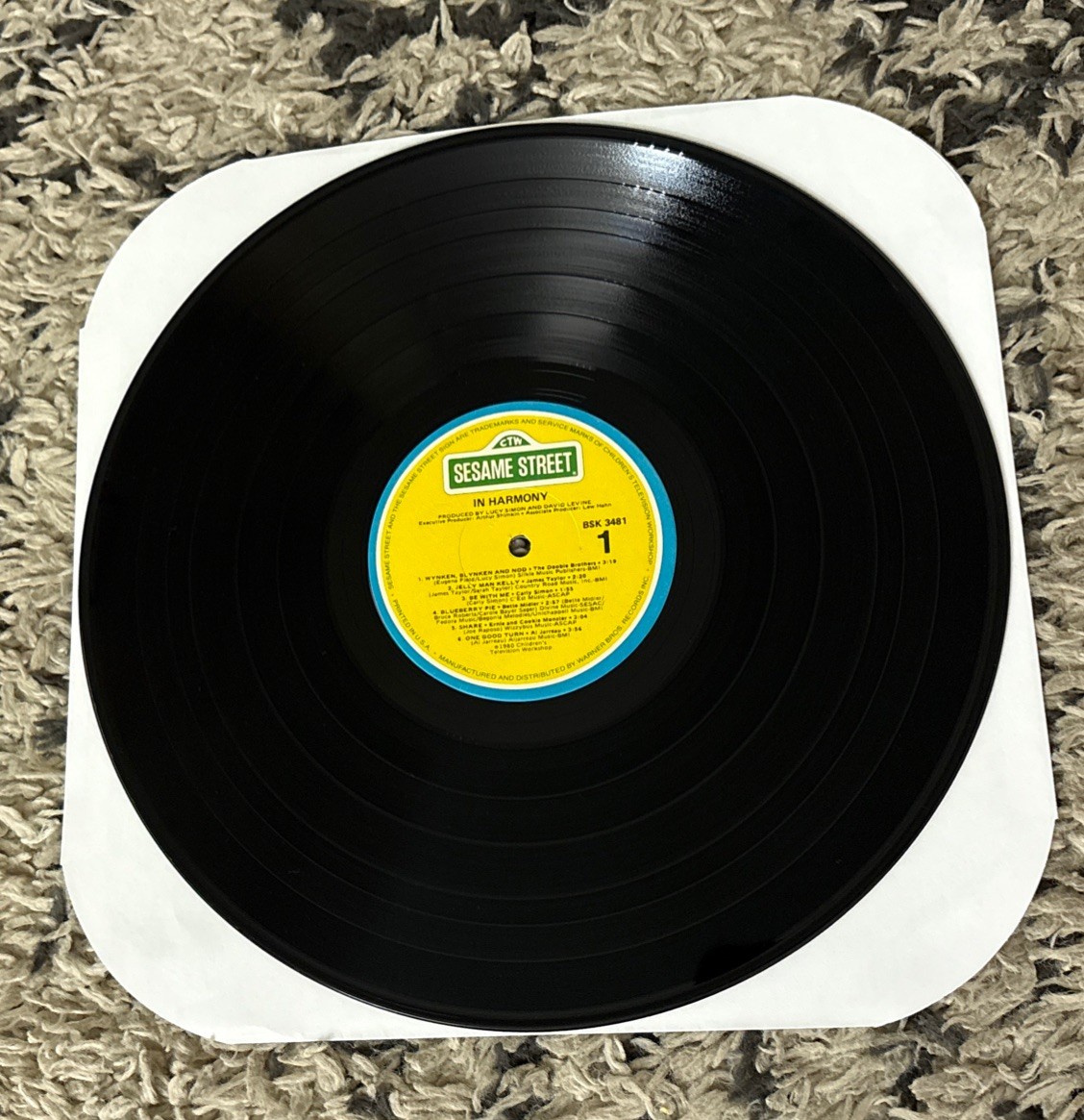 Sesame Street In Harmony Vinyl Record BSK3481 Very Good + (VG+)